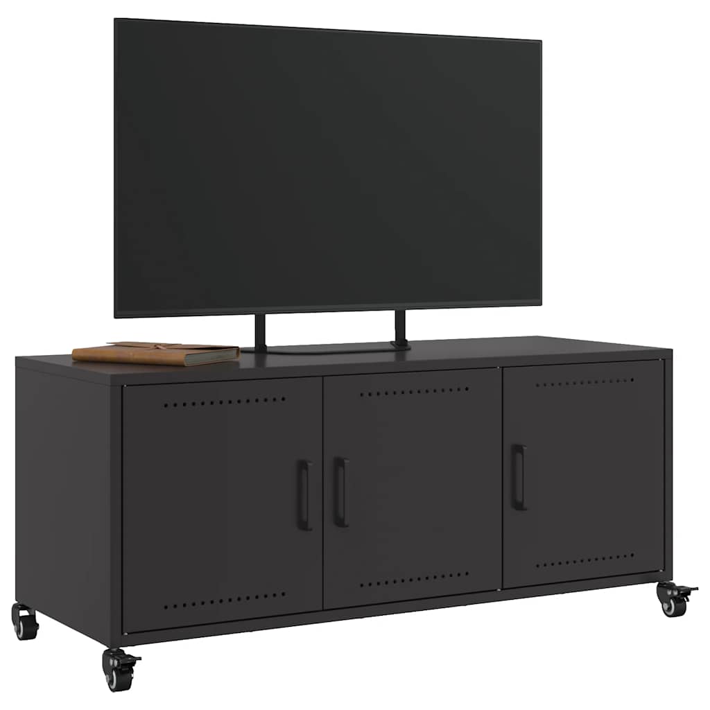 Móvel de TV 100,5x39x43,5 cm aço preto