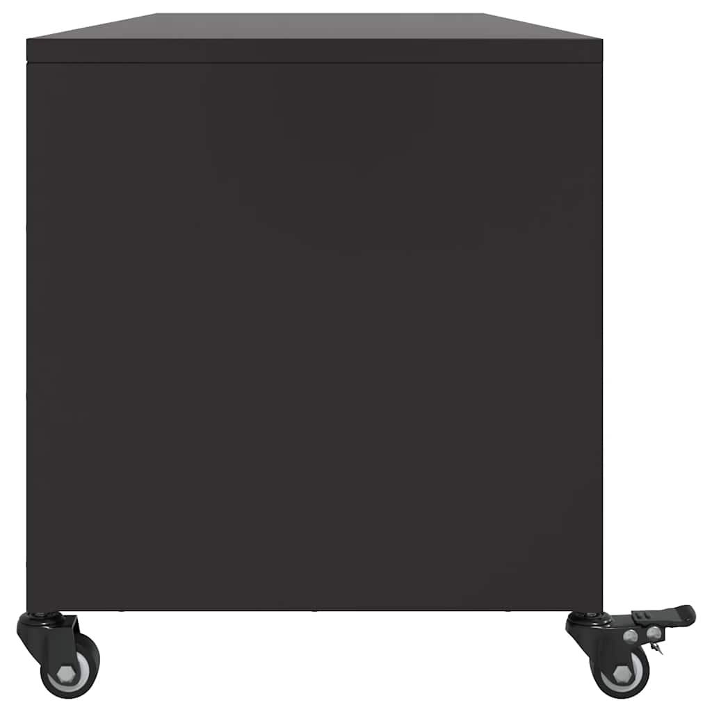 Móvel de TV 100,5x39x43,5 cm aço preto