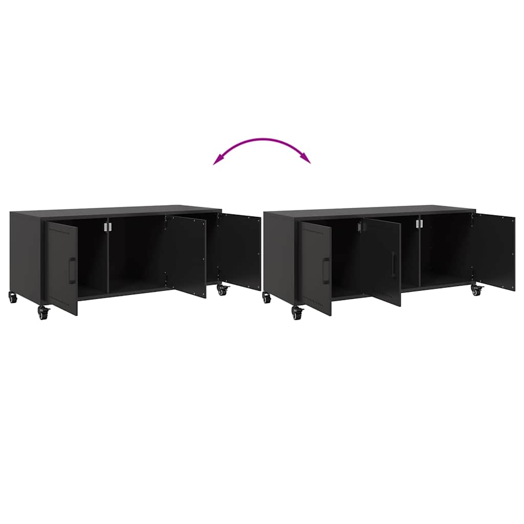 Móvel de TV 100,5x39x43,5 cm aço preto