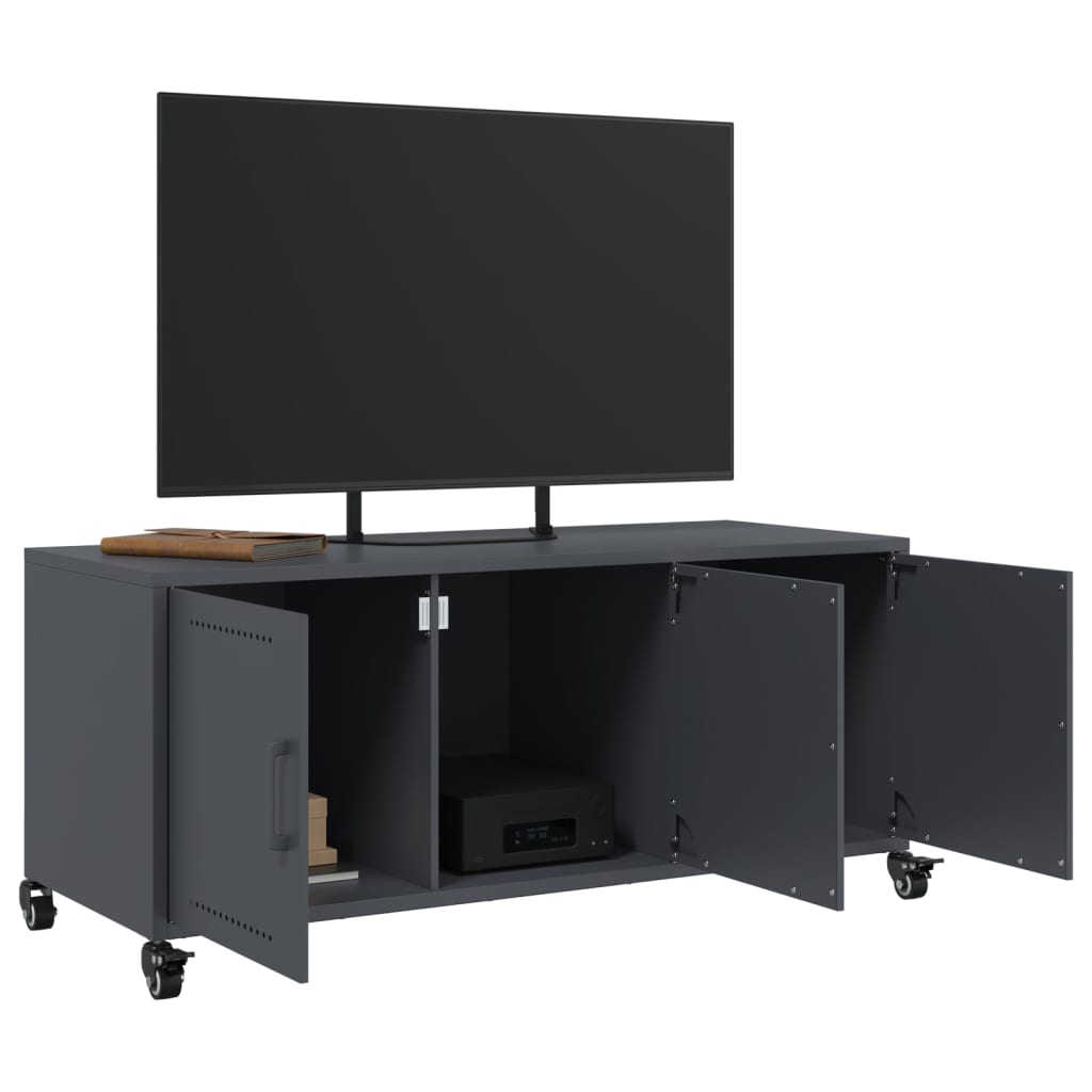 Móvel de TV 100,5x39x43,5 cm aço antracite