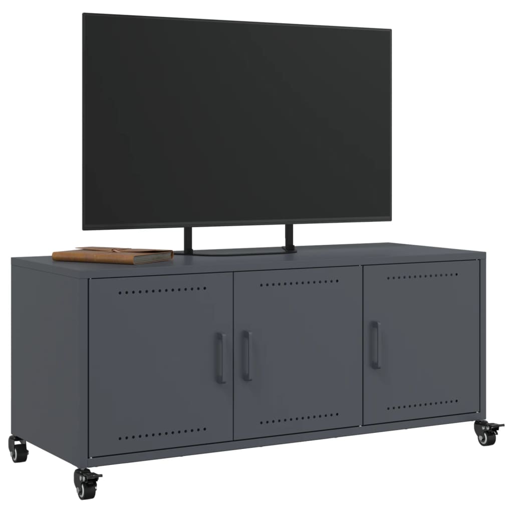 Móvel de TV 100,5x39x43,5 cm aço antracite