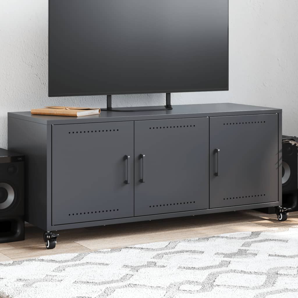 Móvel de TV 100,5x39x43,5 cm aço antracite