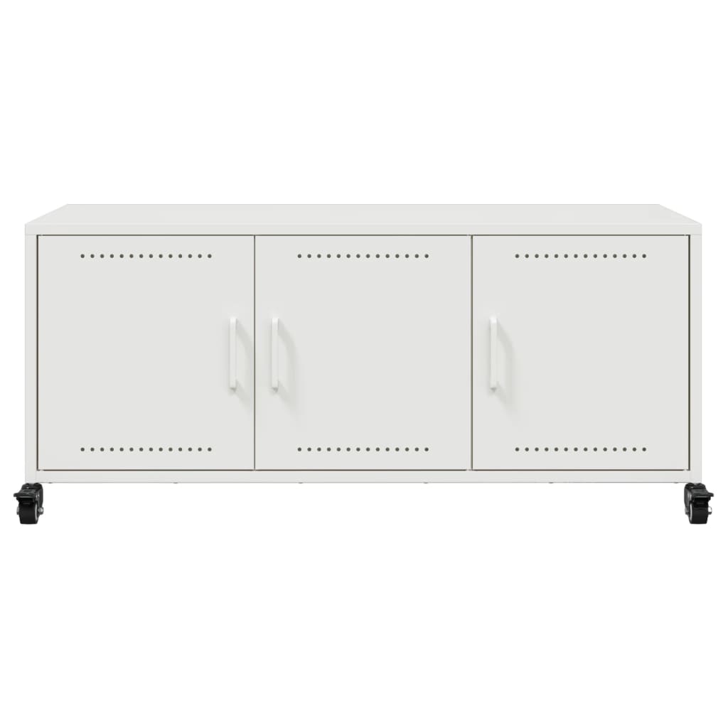 Móvel de TV 100,5x39x43,5 cm aço branco
