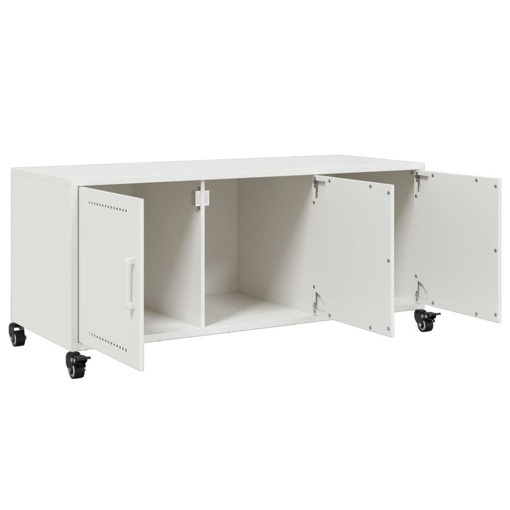 Móvel de TV 100,5x39x43,5 cm aço branco