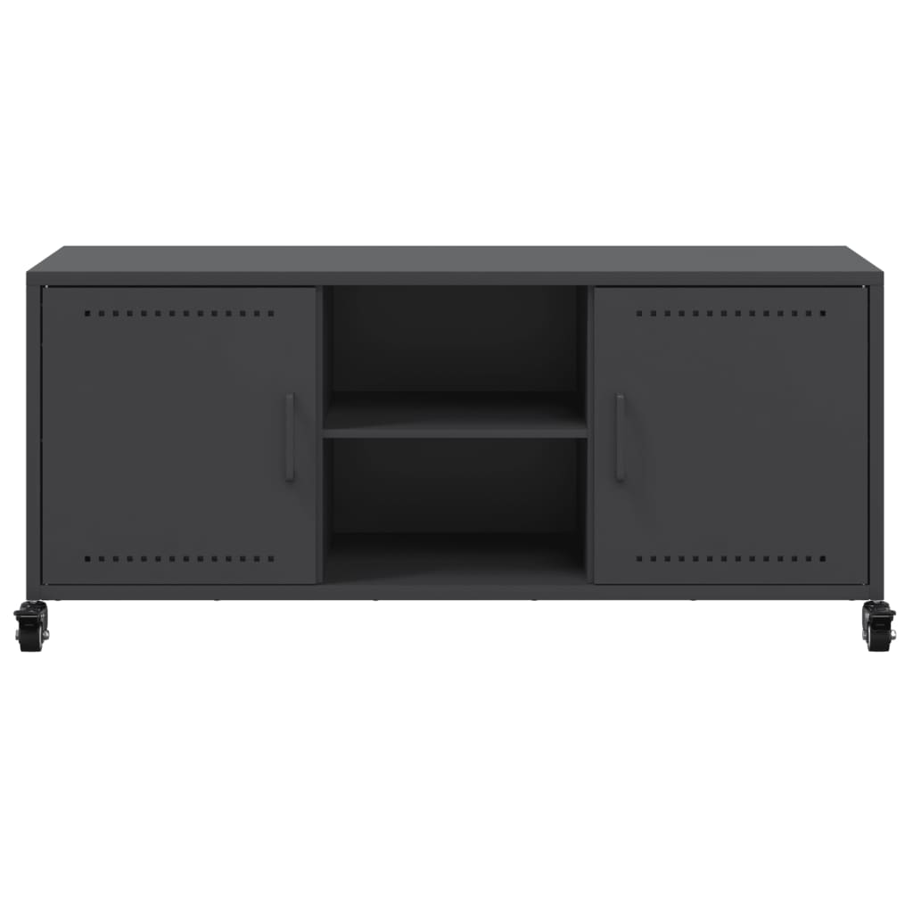 Móvel de TV 100,5x39x43,5 cm aço preto