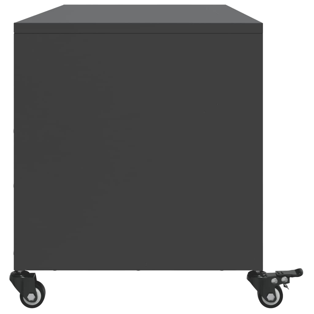 Móvel de TV 100,5x39x43,5 cm aço preto