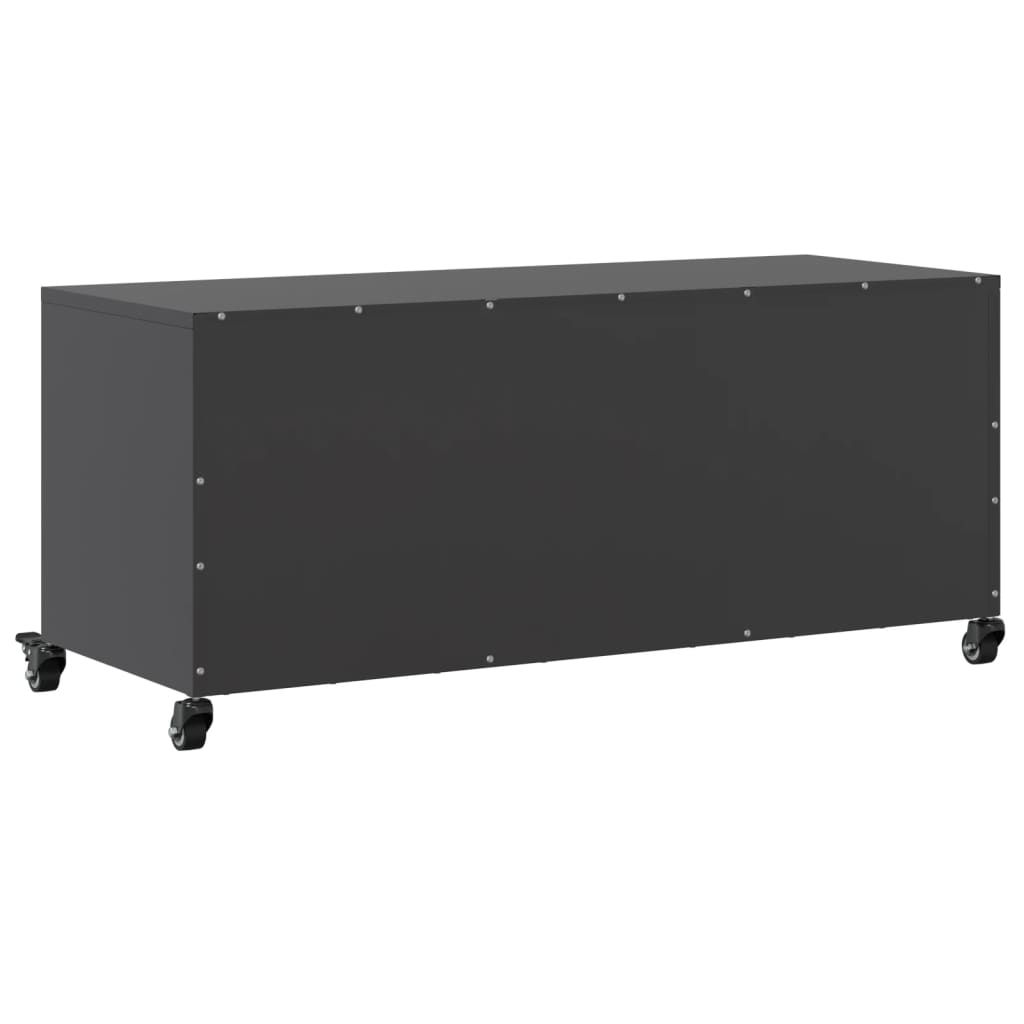 Móvel de TV 100,5x39x43,5 cm aço preto