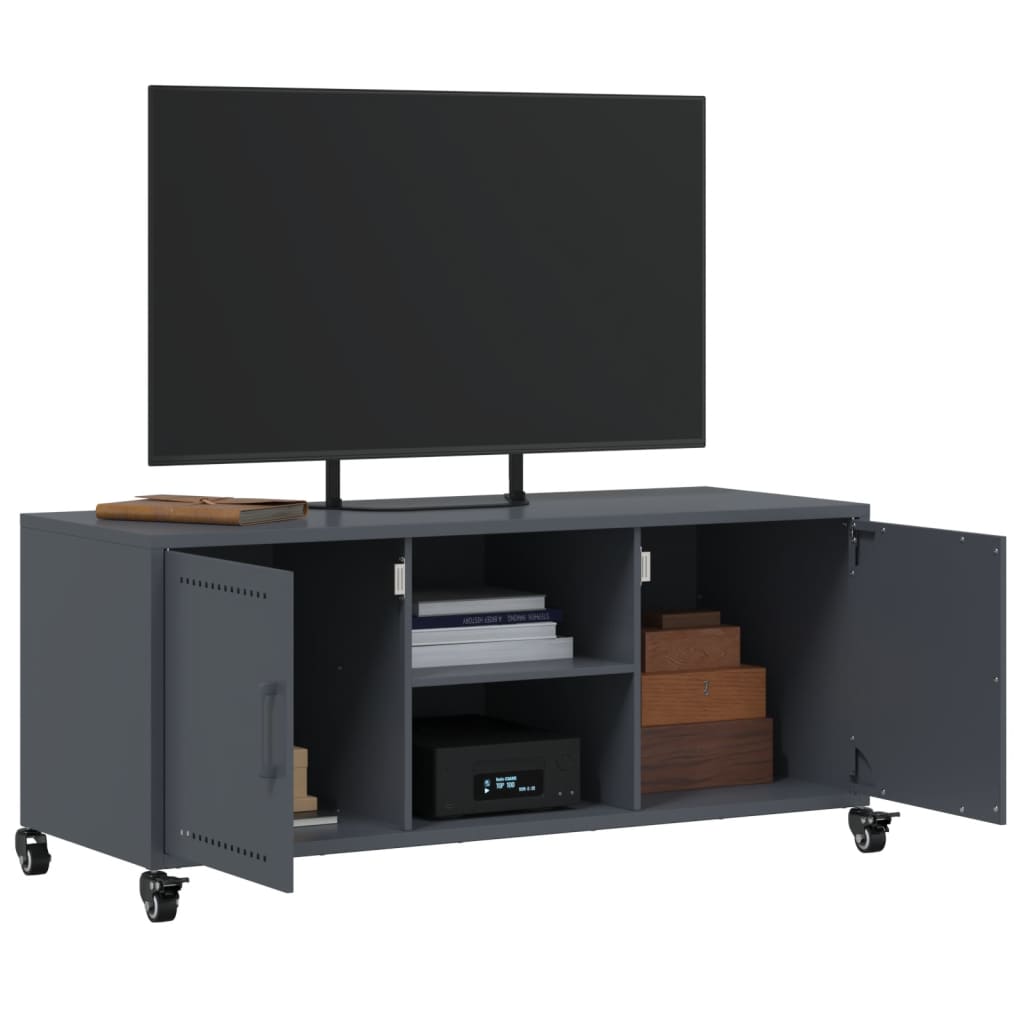 Móvel de TV 100,5x39x43,5 cm aço antracite