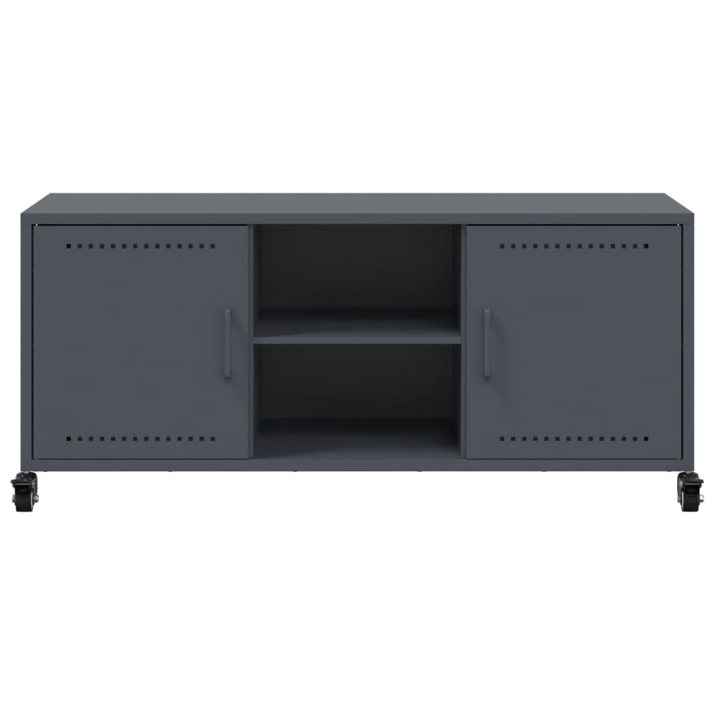 Móvel de TV 100,5x39x43,5 cm aço antracite
