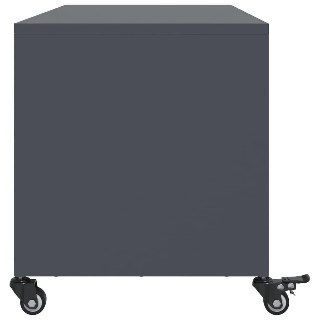 Móvel de TV 100,5x39x43,5 cm aço antracite