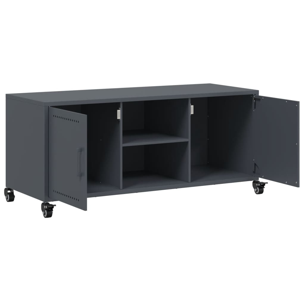 Móvel de TV 100,5x39x43,5 cm aço antracite
