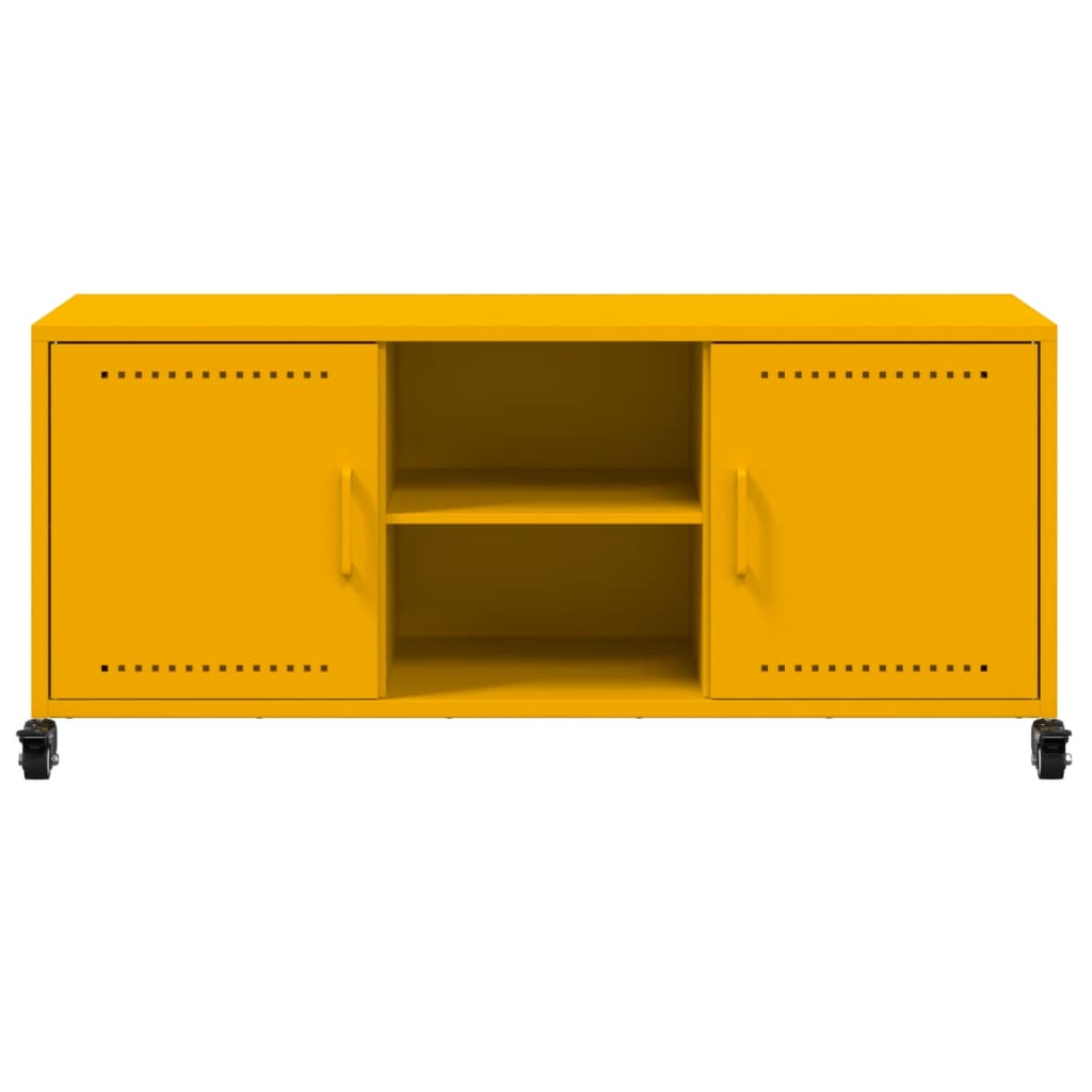 Móvel de TV 100,5x39x43,5 cm aço amarelo mostarda