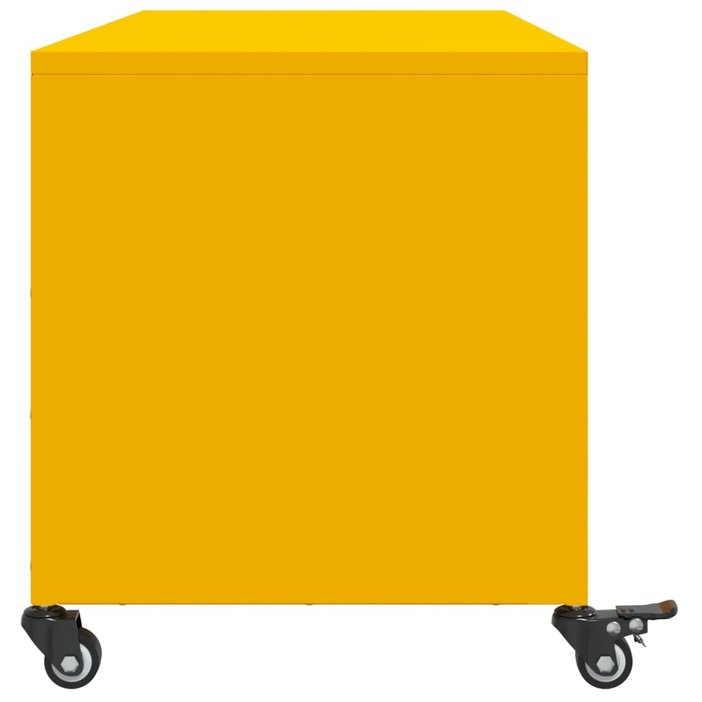 Móvel de TV 100,5x39x43,5 cm aço amarelo mostarda