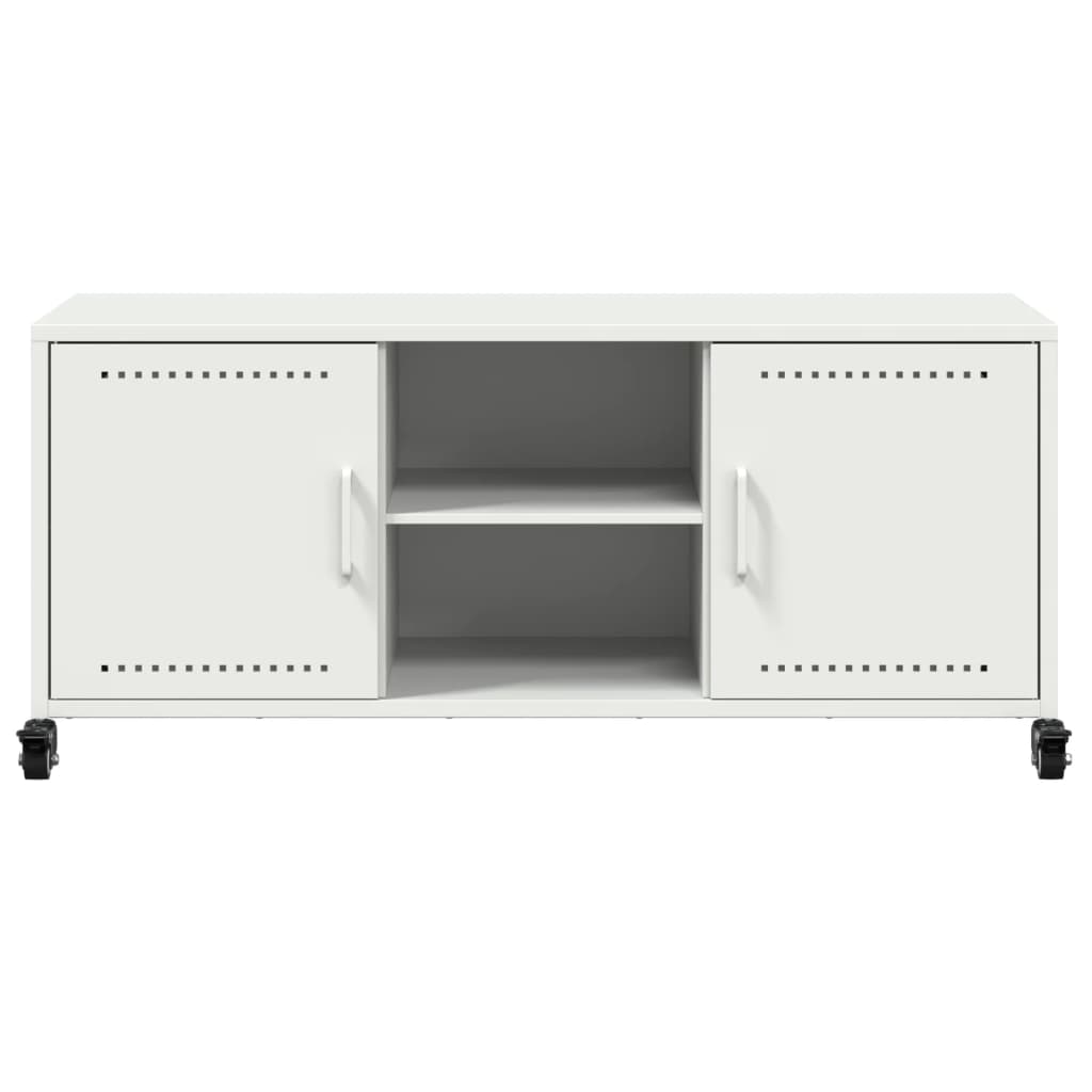 Móvel de TV 100,5x39x43,5 cm aço branco