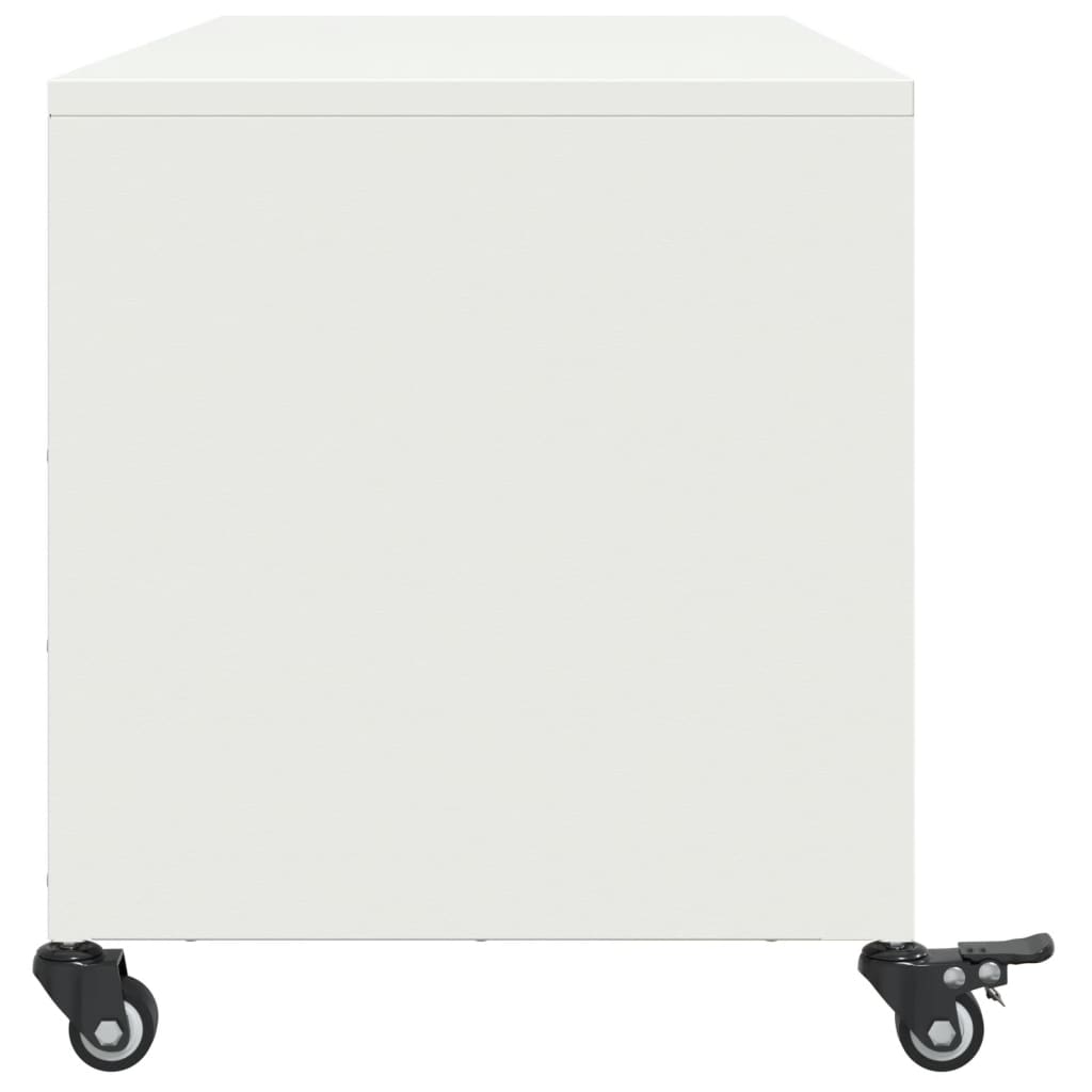Móvel de TV 100,5x39x43,5 cm aço branco