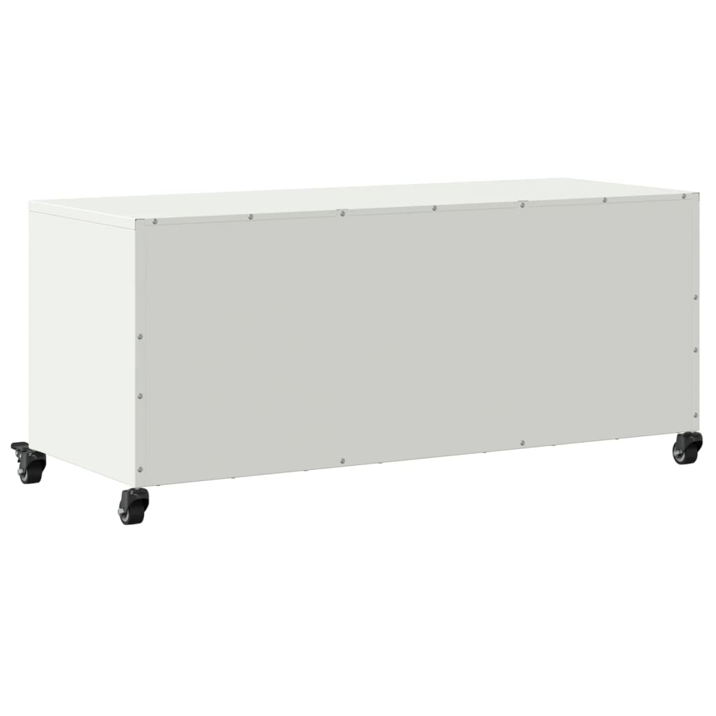 Móvel de TV 100,5x39x43,5 cm aço branco