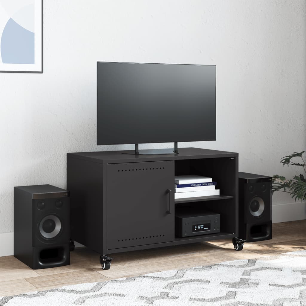 Móvel de TV 68x39x43,5 cm aço preto