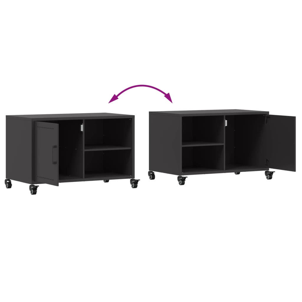 Móvel de TV 68x39x43,5 cm aço preto