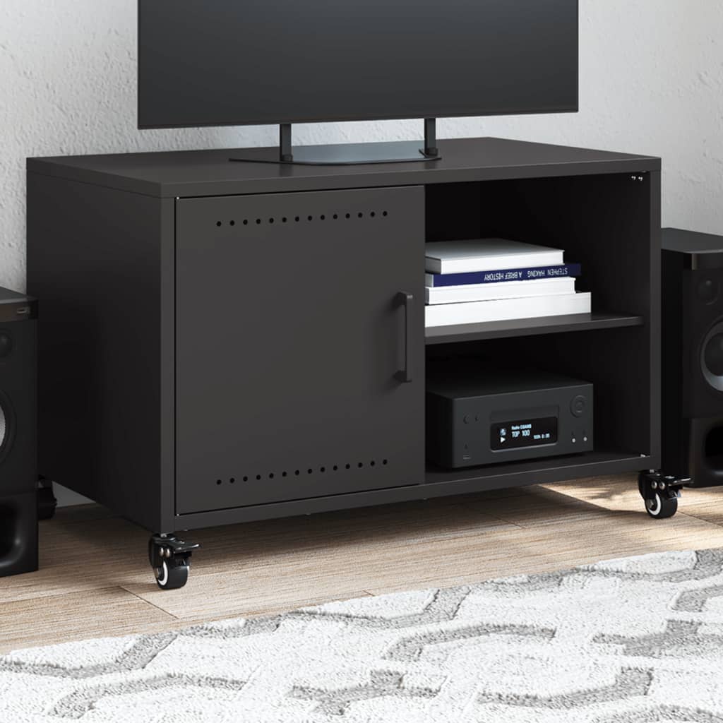 Móvel de TV 68x39x43,5 cm aço preto