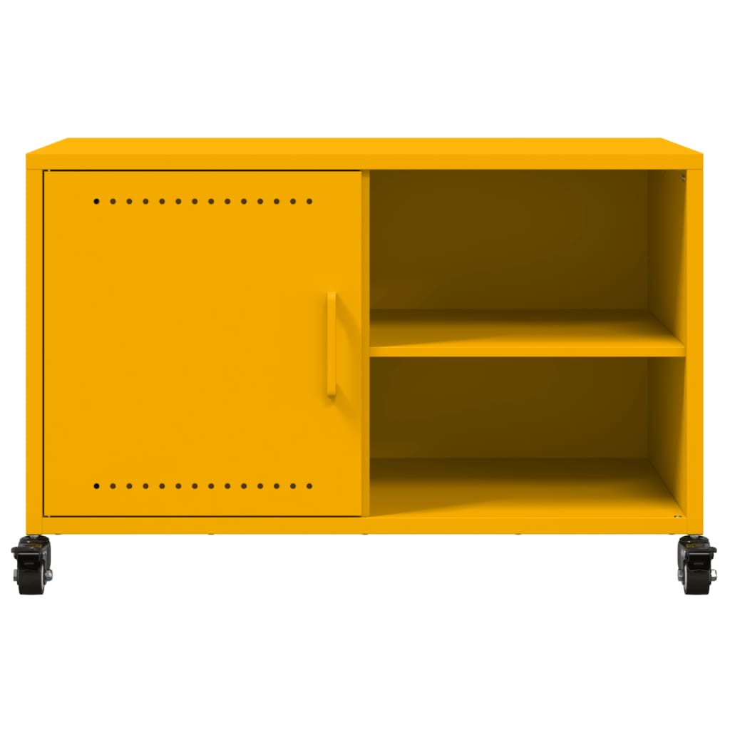 Móvel de TV 68x39x43,5 cm aço amarelo mostarda
