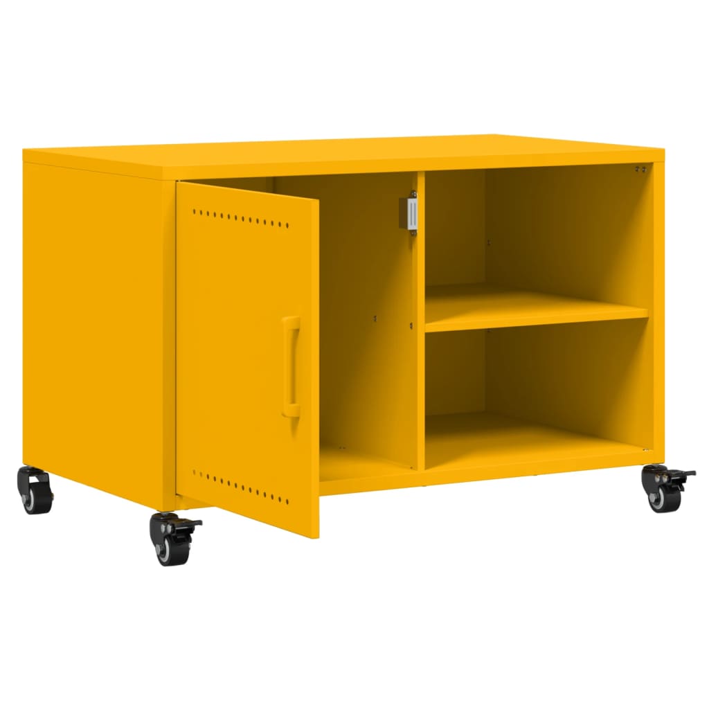 Móvel de TV 68x39x43,5 cm aço amarelo mostarda