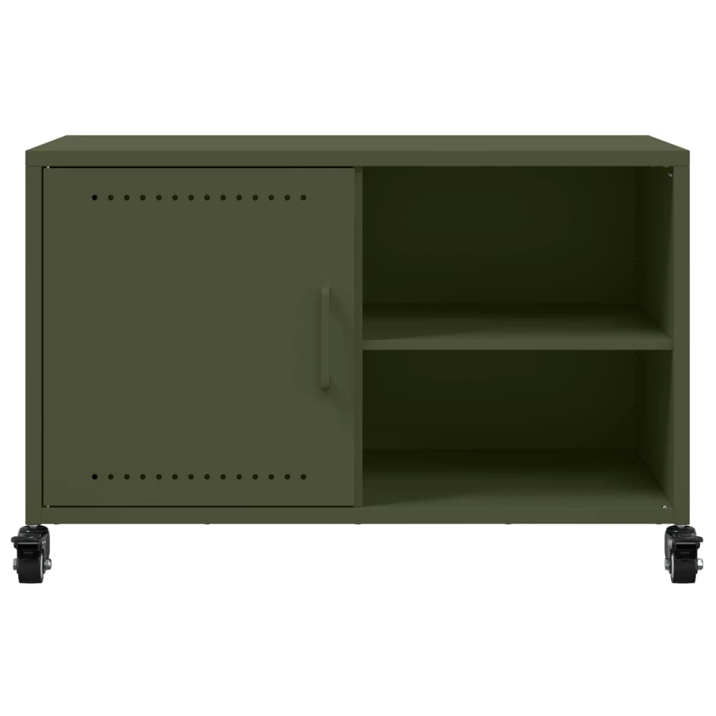 Móvel de TV 68x39x43,5 cm aço verde azeitona