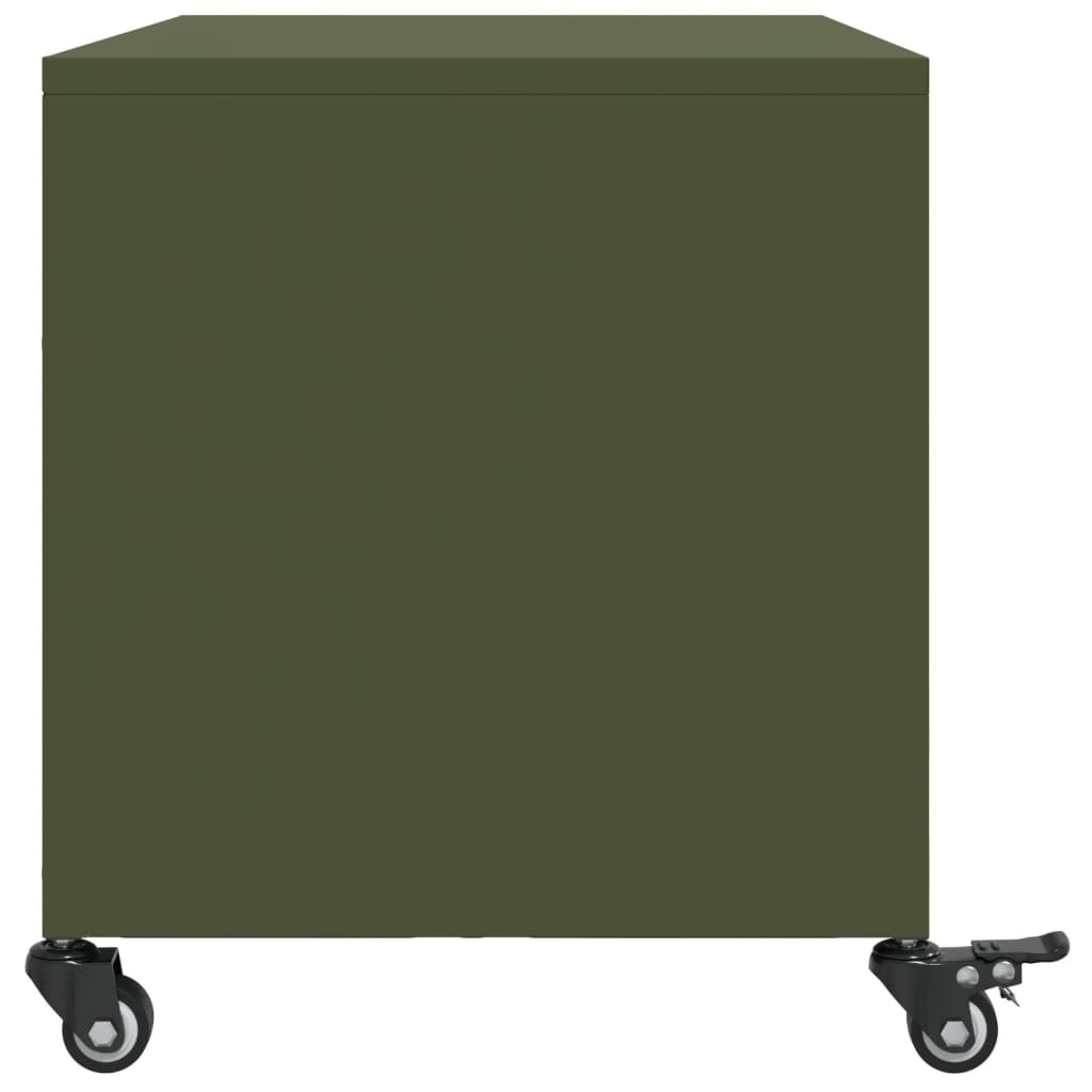 Móvel de TV 68x39x43,5 cm aço verde azeitona