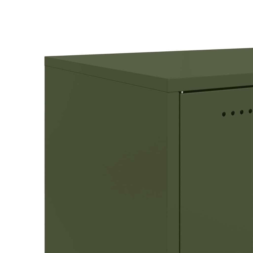 Móvel de TV 68x39x43,5 cm aço verde azeitona