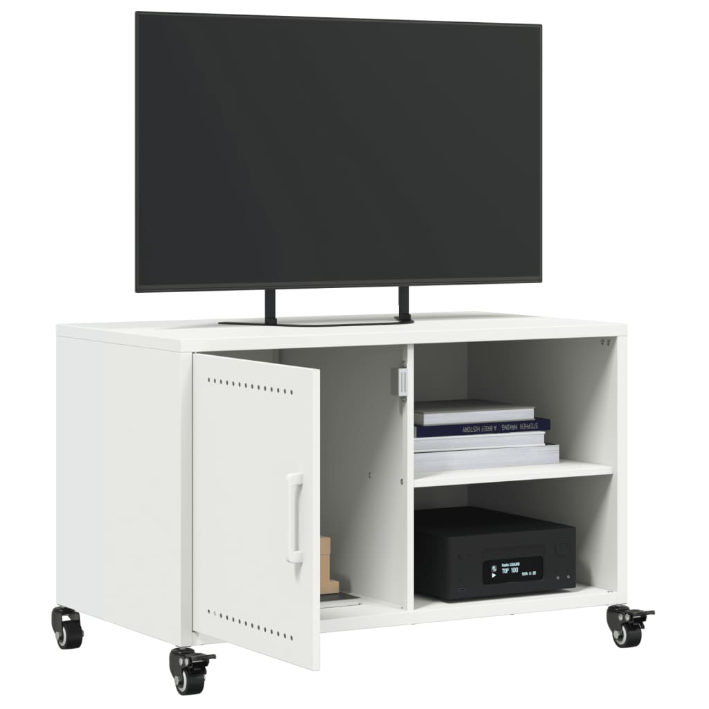 Móvel de TV 68x39x43,5 cm aço branco
