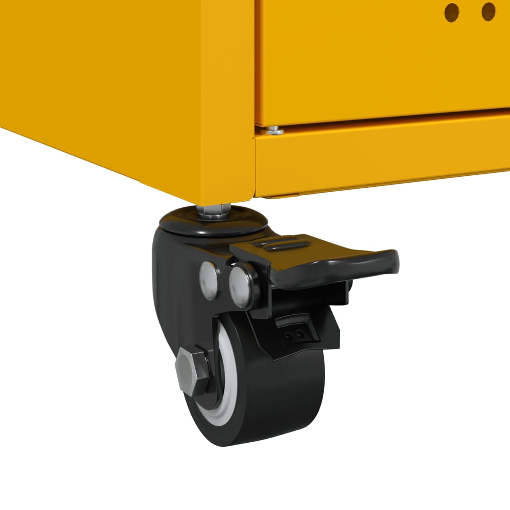 Aparador 100,5x39x72 cm aço amarelo mostarda