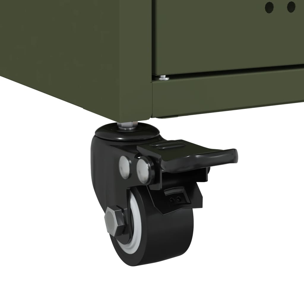 Aparador 100,5x39x72 cm aço verde-azeitona