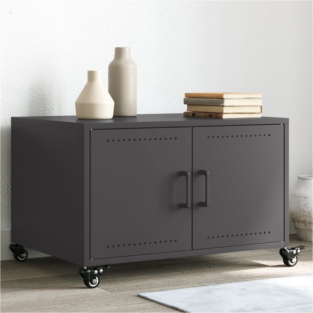 Mesa de centro 68x50x43,5 cm aço preto