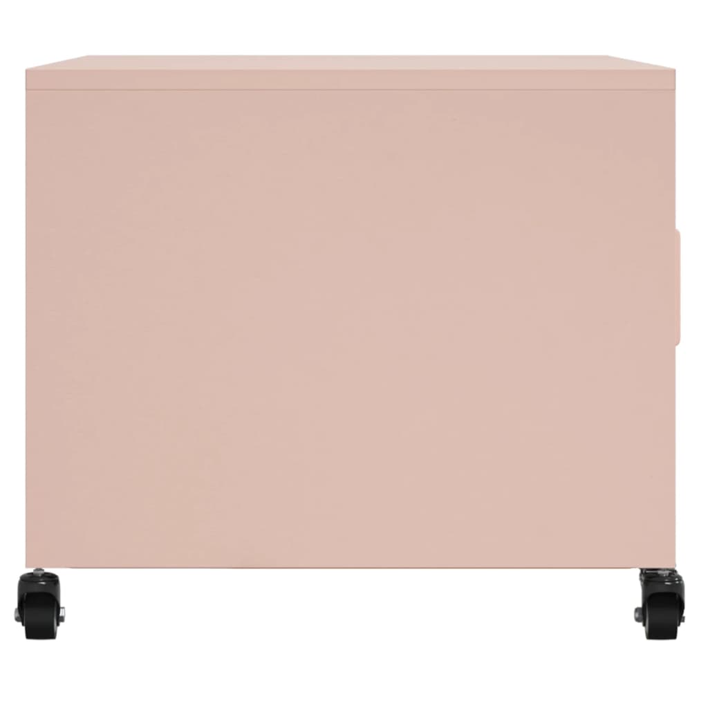 Mesa de centro 68x50x43,5 cm aço rosa