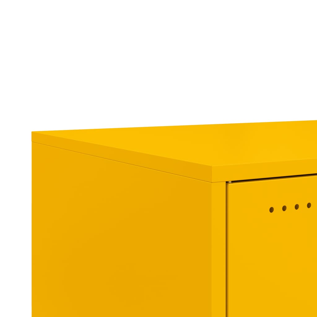 Mesa de centro 68x50x43,5 cm aço amarelo mostarda