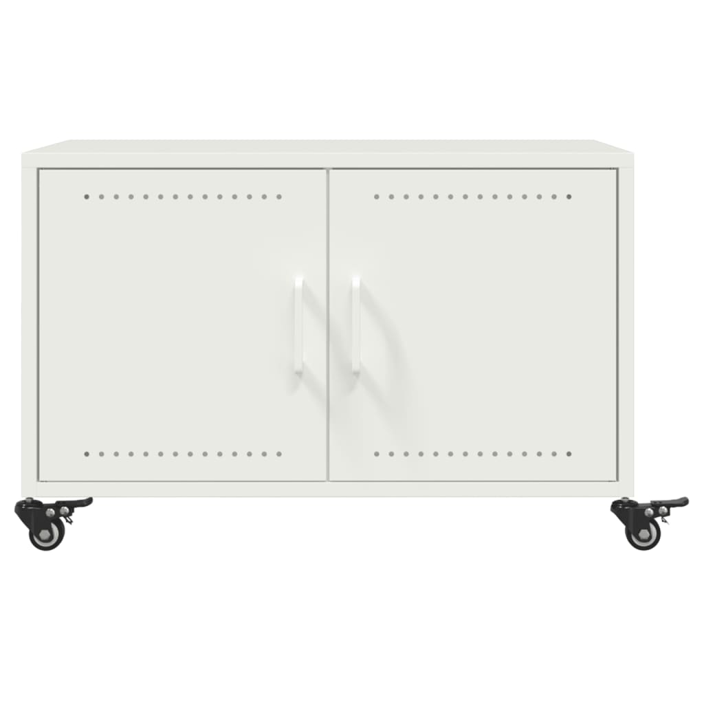 Mesa de centro 68x50x43,5 cm aço branco