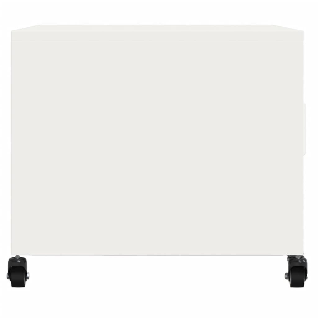 Mesa de centro 68x50x43,5 cm aço branco