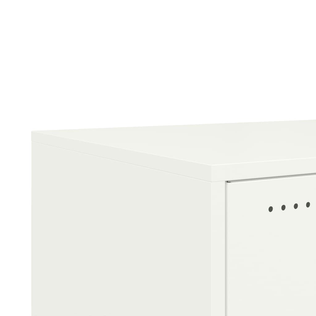 Mesa de centro 68x50x43,5 cm aço branco