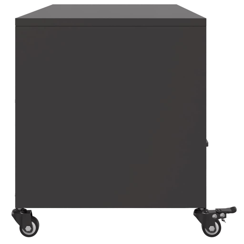 Móvel de TV 100,5x39x43,5 cm aço preto