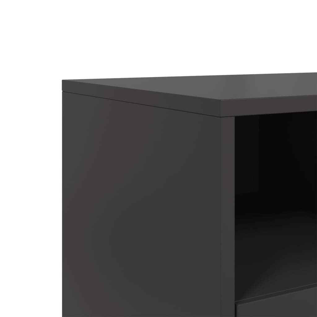 Móvel de TV 100,5x39x43,5 cm aço preto