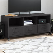 Móvel de TV 100,5x39x43,5 cm aço preto