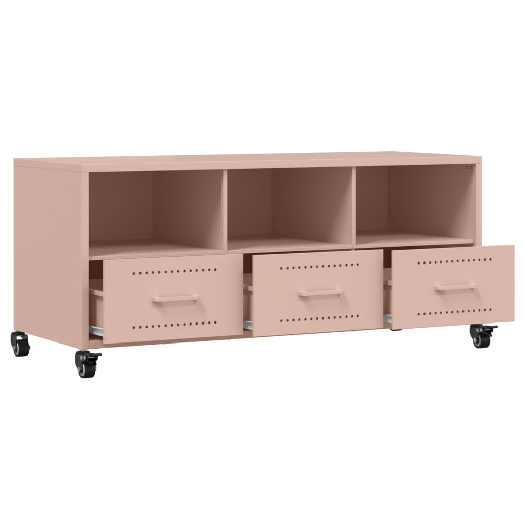 Móvel de TV 100,5x39x43,5 cm aço rosa