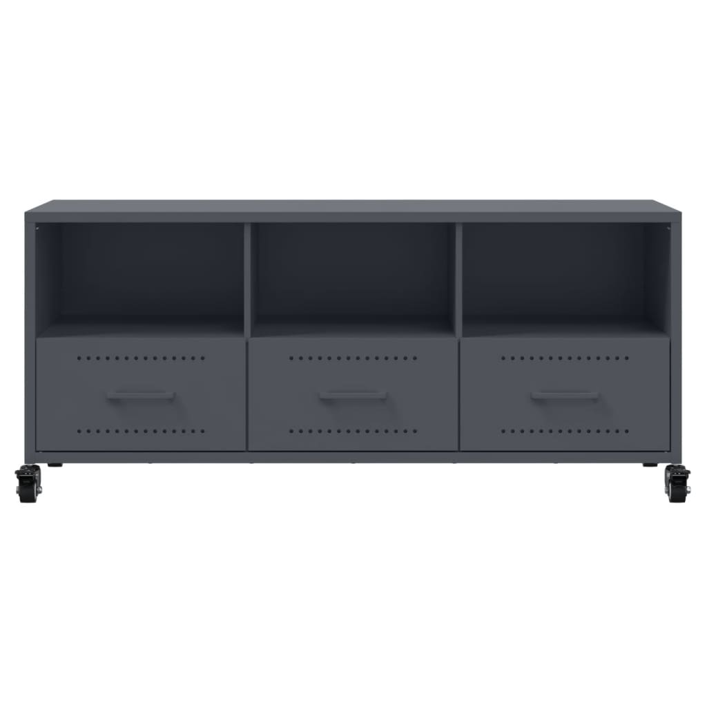 Móvel de TV 100,5x39x43,5 cm aço antracite