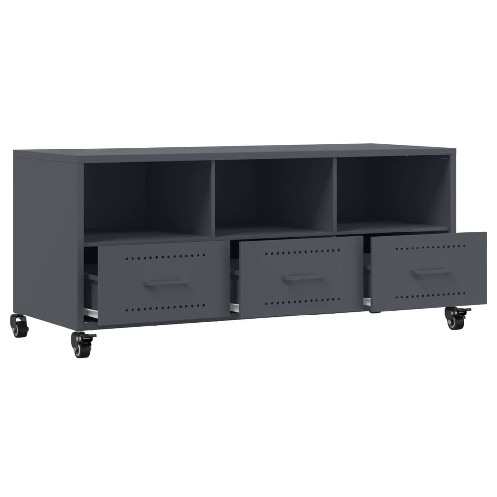 Móvel de TV 100,5x39x43,5 cm aço antracite