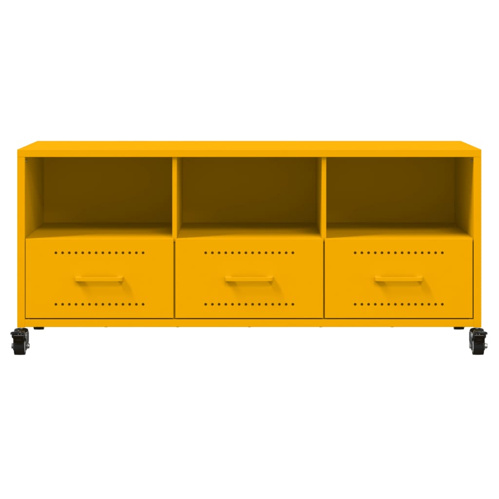 Móvel de TV 100,5x39x43,5 cm aço amarelo mostarda