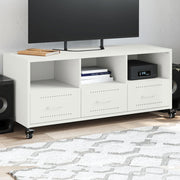 Móvel de TV 100,5x39x43,5 cm aço branco