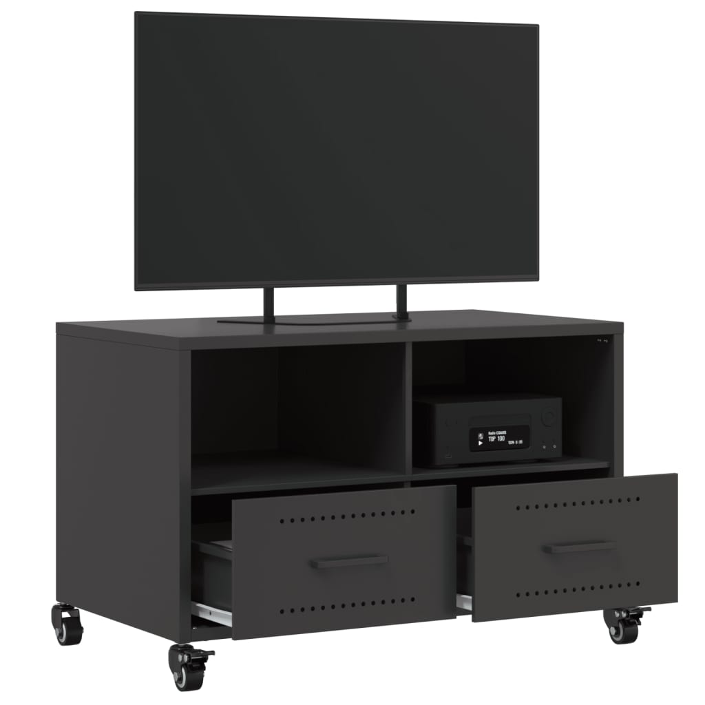 Móvel de TV 68x39x43,5 cm aço preto