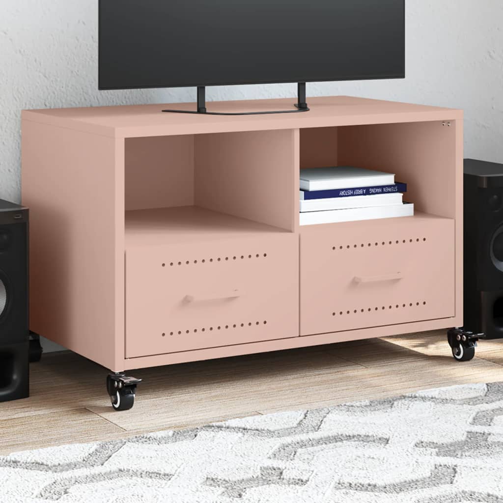 Móvel de TV 68x39x43,5 cm aço rosa