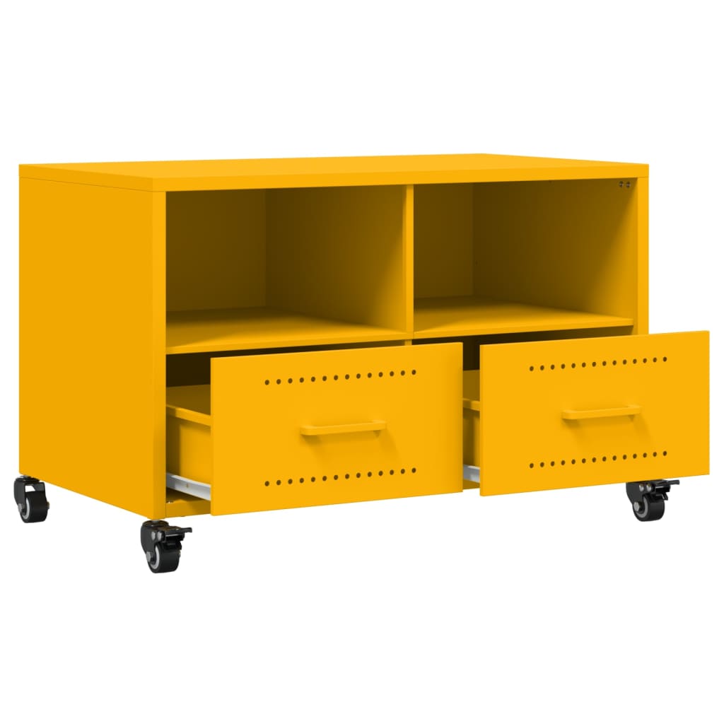 Móvel de TV 68x39x43,5 cm aço amarelo mostarda