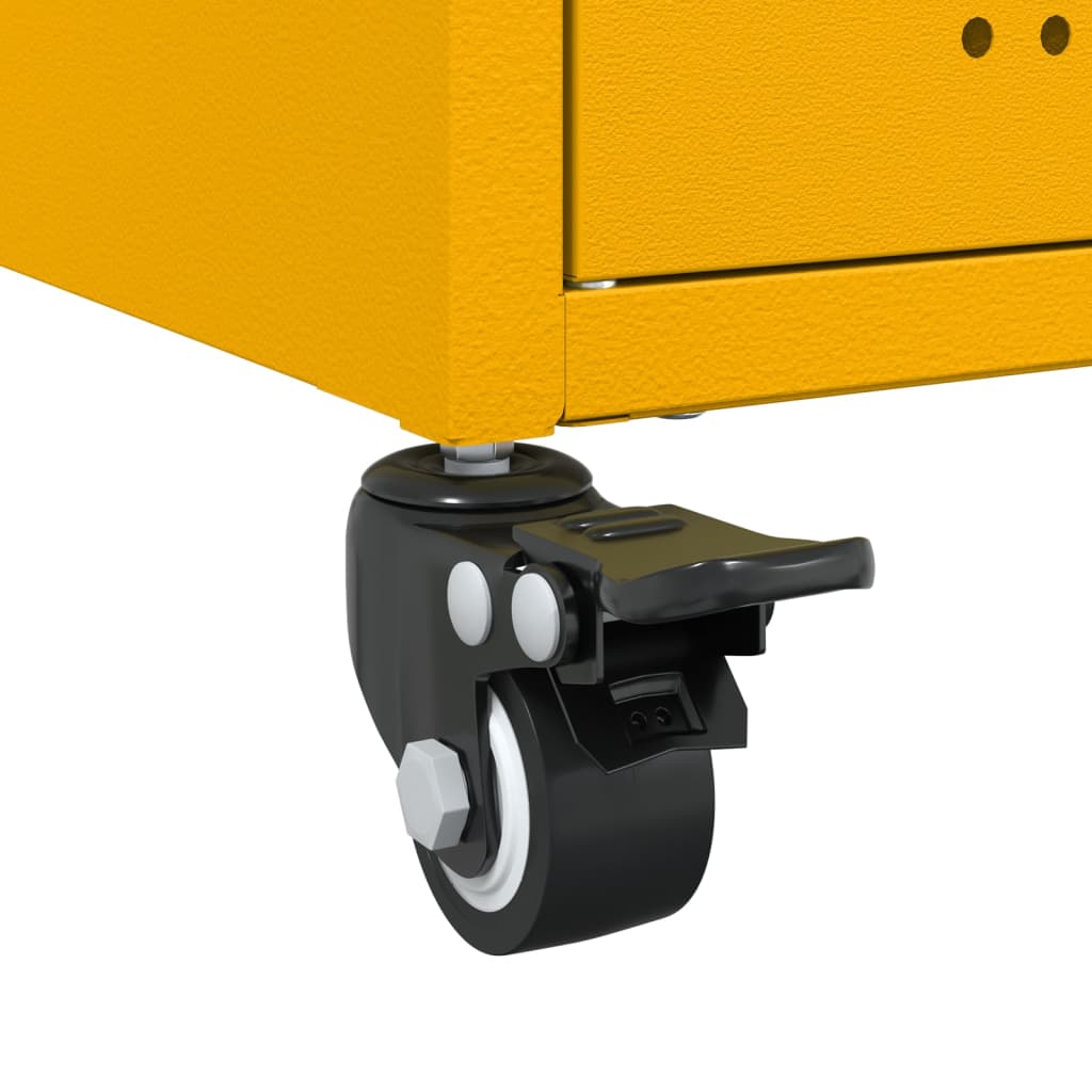 Aparador 100,5x39x72 cm aço amarelo mostarda