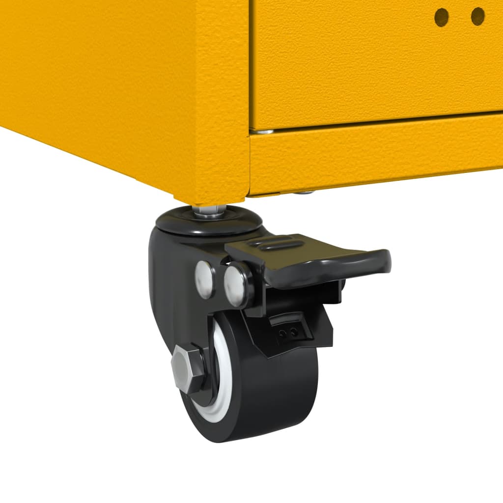 Aparador 100,5x39x72 cm aço amarelo mostarda